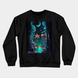 paradise  under moon Crewneck Sweatshirt